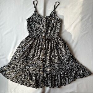 Floral Black Mini Dress